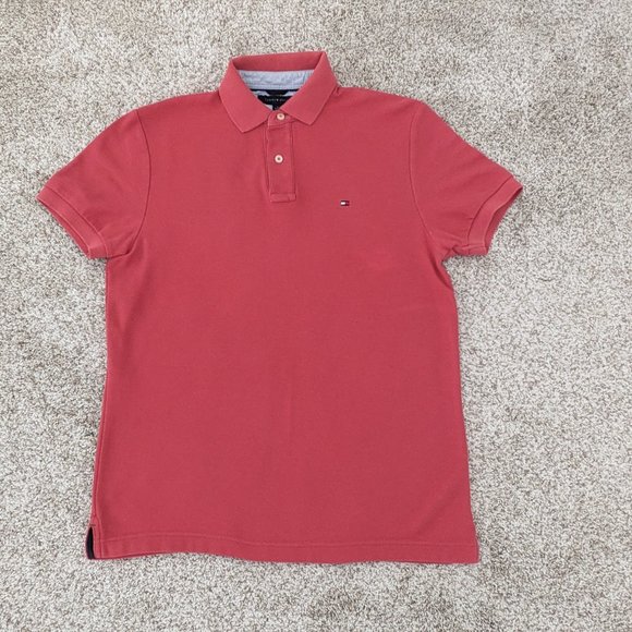 Tommy Hilfiger Men's Custom Fit Polo - Color Pink - Size M - Picture 3 of 3